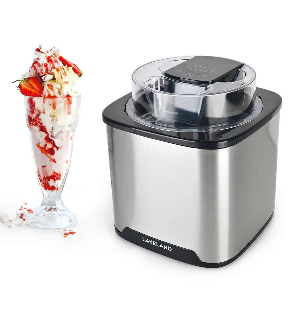 Quiet Mark Lakeland Stainless Steel Digital Ice Cream Maker 1.5L